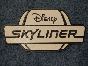 disney skyliner logo 2d art 2 couleur 4 couleurs l'art de l'animation plage des caraïbes le monde epcot gondole les studios d'hollywood la côte d'azur transport walt 3d print model - Mito3D