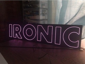 ironic - el wire project 3d printing fonts neon 3d print model - Mito3D