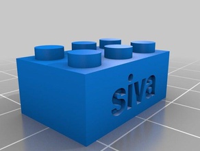 my customized lego ssiva text bricks signs & logos 3d print model - Mito3D