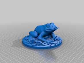 lucky frog sculture 3d print model - Mito3D