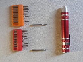 screwdriver 8-bits holder hand tools 3d print model - Mito3D