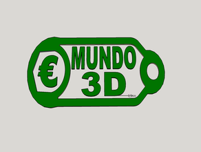 llavero grupo télégramme mundo 3d espa accessoires 3d print model - Mito3D