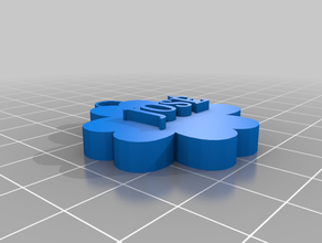 llavero trebol de 4 hojas con nombre Impresora 3d accesorios 3d print model - Mito3D
