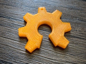 open-source-ZAHNRAD-Anhänger Schlüsselanhänger desktopmakes Gang keychain öffnen Quelle 3d print model - Mito3D