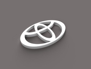 toyota logo de l'automobile 3d print model - Mito3D