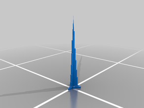 o burj khalifa edifícios e estruturas 3d print model - Mito3D
