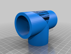 t connector piece sewer pipe 32 mm parts 3d print model - Mito3D