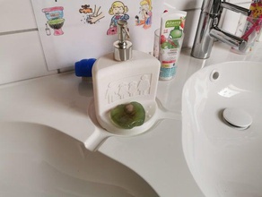 soap dispender dish bathroom 3d print model - Mito3D
