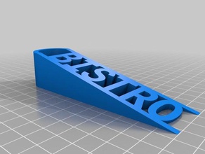 bistro arrêt de porte bureau personnalisé 3d print model - Mito3D