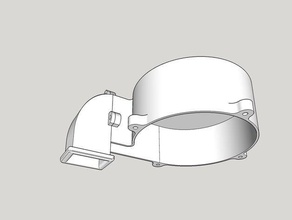 fine dust bag adapter holder parts cnc machine router cyclone vacuum mpcnc 3d print model - Mito3D