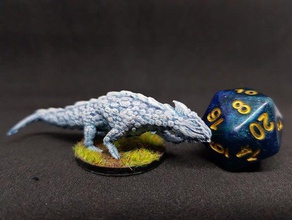 guard drake white 28mm tabletop roleplay creatures dnd miniature 3d print model - Mito3D
