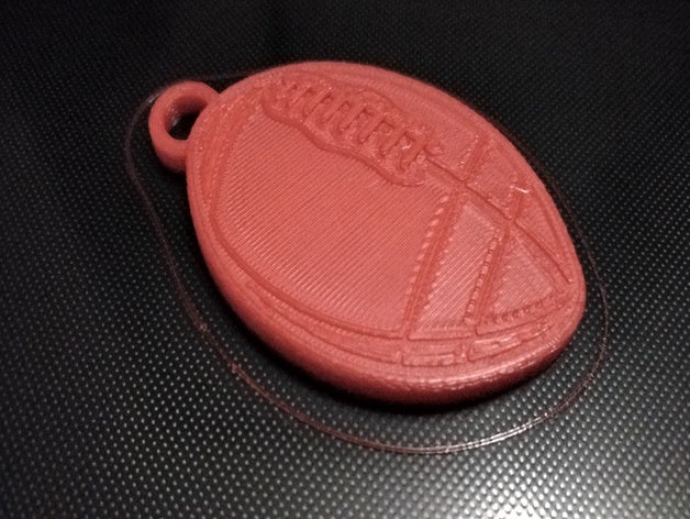 ballon de rugby les signes et logos américain la balle football un trousseau clés porte-clefs le 3D print model - Mito3D