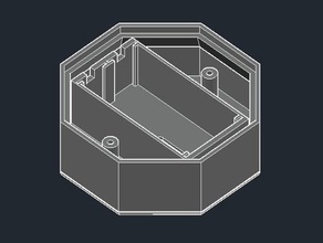 hexagon battery case art 3d print model - Mito3D