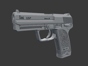 heckler & koch usp9 toy props gun guns 3d print model - Mito3D