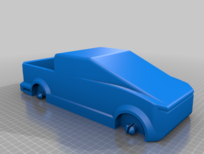 tesla pickup truck Prototyp-Projekt automotive pickup-truck tesla-LKW 3d print model - Mito3D