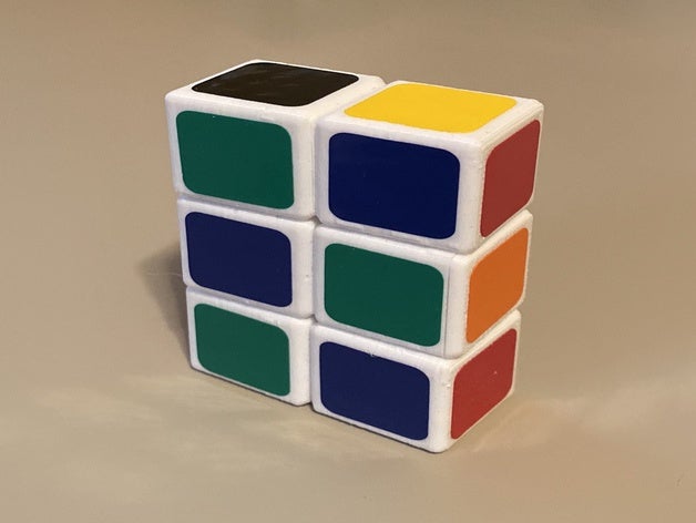 1x2x3 quebra-cabeças Quebra-cabeça 3d fácil de quebra-cabeça cubo rubik mod o rubikscube sinuoso 3D print model - Mito3D