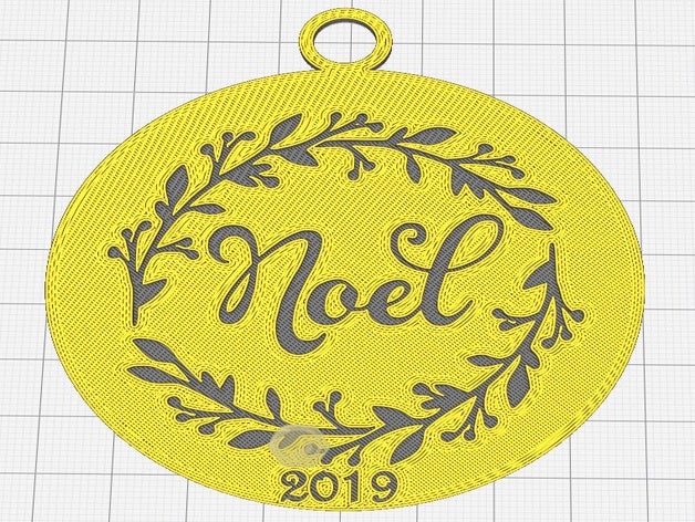 noel 2019 ornement L'impression 3d les fêtes de noël décoration 3D print model - Mito3D