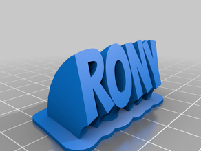 rony office personalizado 3d print model - Mito3D
