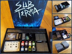 sub terra organizer boardgame boardgames accessories inserts inlay insert 3d print model - Mito3D