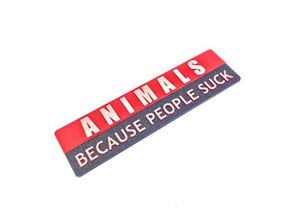 animals because people suck fixed signs & logos sign 3d print model - Mito3D