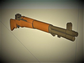 m1 garand - scale 1 4 scans & replicas gun 3d print model - Mito3D