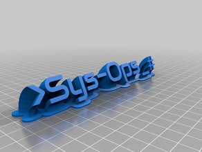 sys-ops-3d-texte bureau de personnalisé 3d print model - Mito3D