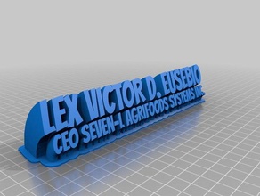 boss lex office customized 3d print model - Mito3D