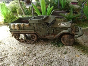 m3 halftrack 1 56 scale 28mm 3d printing bolt action miniature wargaming ww2 3d print model - Mito3D