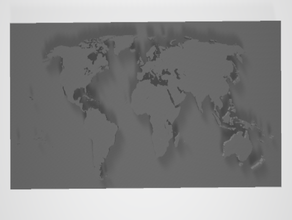 carte du monde L'impression 3d 3d print model - Mito3D