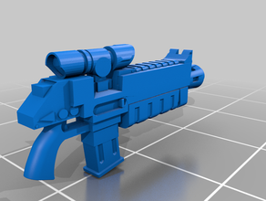 büyük autogun warhammer aproximate oyuncak & oyun aksesuarları 3d print model - Mito3D