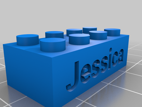 jessica brique lego les signes et logos personnalisé 3d print model - Mito3D