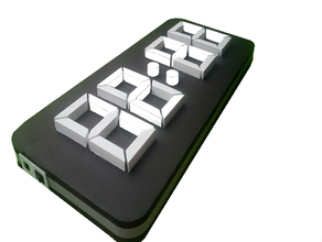 segments 3d clock electronics 3d print model - Mito3D