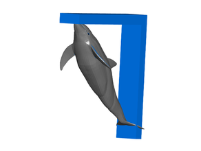 dolphin shelf brackets nuclear tape mount decor bracket support 3d print model - Mito3D