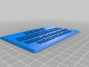 aviso de la oficina personalizado 3d print model - Mito3D