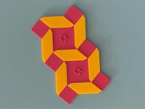 wallpaper tiling group p4 math 3d print model - Mito3D
