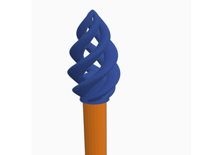 espiral lápis topper decoração 3d print model - Mito3D