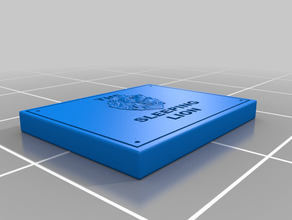 lion endormi signe jeux des de société jeu gloomhaven stratergy dessus table jouet 3d print model - Mito3D