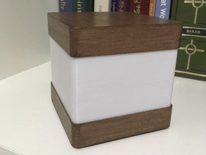 cube lamp- ikea ledberg decor desk lamp hack wood 3d print model - Mito3D