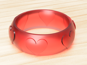 kids bracelet hearts bracelets fashion 3d print model - Mito3D