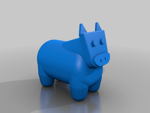 bricscad de la vaca a los animales lácteos granja 3d print model - Mito3D