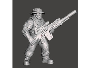 sniper se tenait 28mm miniature figurine soldat 3d print model - Mito3D