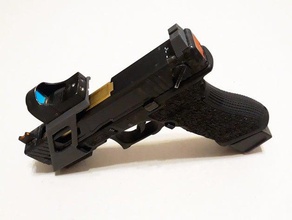 glock montaj tabanı diy 18c kjw kjworks mount base 3d print model - Mito3D