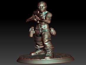 soldat de la formation professionnelle 3 28mm figurine 3d print model - Mito3D