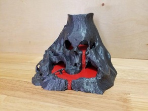 skull island - 2 couleurs de la mmu sculptures l'île le crâne 3d print model - Mito3D