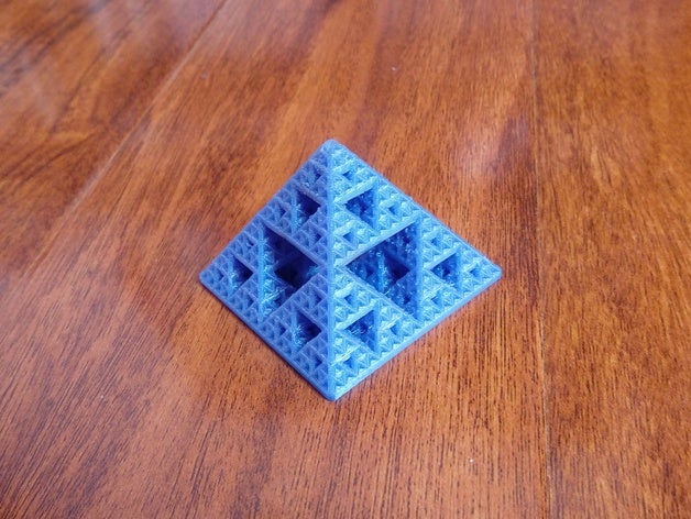 sierpinski piramide matematica arte caso frattale per la sierpinskipyramide triangolo di tetraedro 3D print model - Mito3D