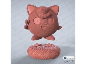 jigglypuff woole modelli figura nintendo pokemon filato 3d print model - Mito3D