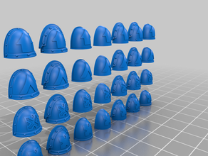 space marine shoulder pads - squad markings games 3d print model - Mito3D