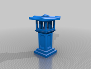 japanese lantern - slim version pagoda sculptures 3d print model - Mito3D