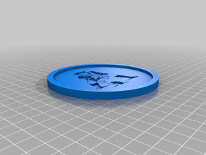 throwback pats logo coaster foot football new england patriots nfl 3d print model - Mito3D