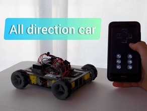 mecanum wheels car robotics arduino robot bluetooth wheel 3d print model - Mito3D